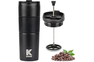 French Press Coffee Travel Mug - Portable Coffee Maker - French Press - Perfect for Tea and Coffee - Hot and Cold Coffee Pres
