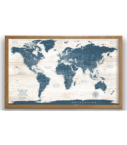 EWA Eco-Wood-Art 3D Wooden World Map Puzzle - 114 Piece DIY Wall Decor For Home - View #4
