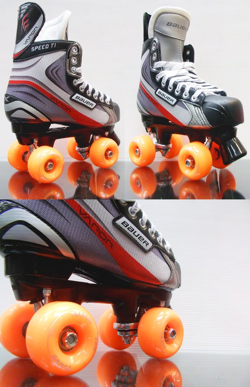 Bauer Vapor Speed Ti Converted Quad Roller Skates (UK 11.5, EUR 47