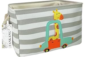 FANKANG Rectangular Laundry Basket Nursery Storage Fabric Storage Bin Storage Hamper,Book Bag,Gift Baskets(Giraffe)