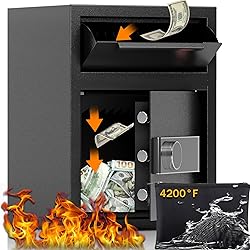 1.8 CUB Depository Drop Safe Fireproof, Front Drop