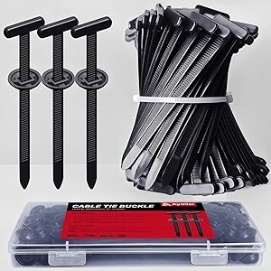 Upgrade Cable Tie Buckle Nylon Universal Heavy Duty Self Lock, Car Zipper Clip, Super Durable Button...