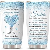 Vutieso Sister Gifts, Sisters Gifts From Sister Tumbler 20oz, Mothers Day Christmas Birthday Gift For Sisters, Big Sis Gift, Presents For Sis