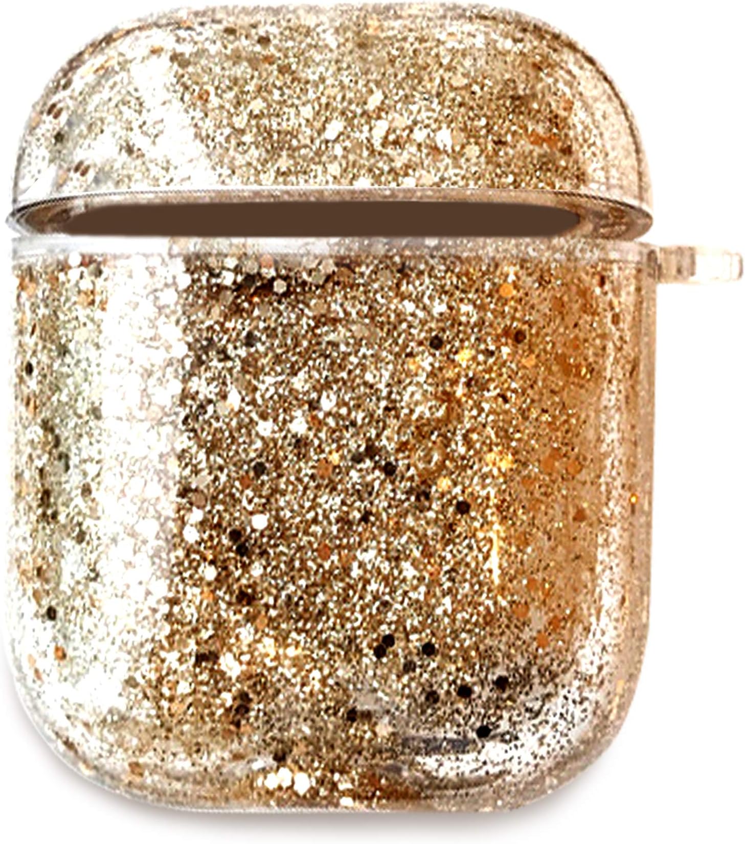 The Bling World AirPods Case ǀ GlintJell Edition ǀ Protective Cover Eye Catching Design All Round Protection Easy to Carry Women Friendly Gift (Gold)