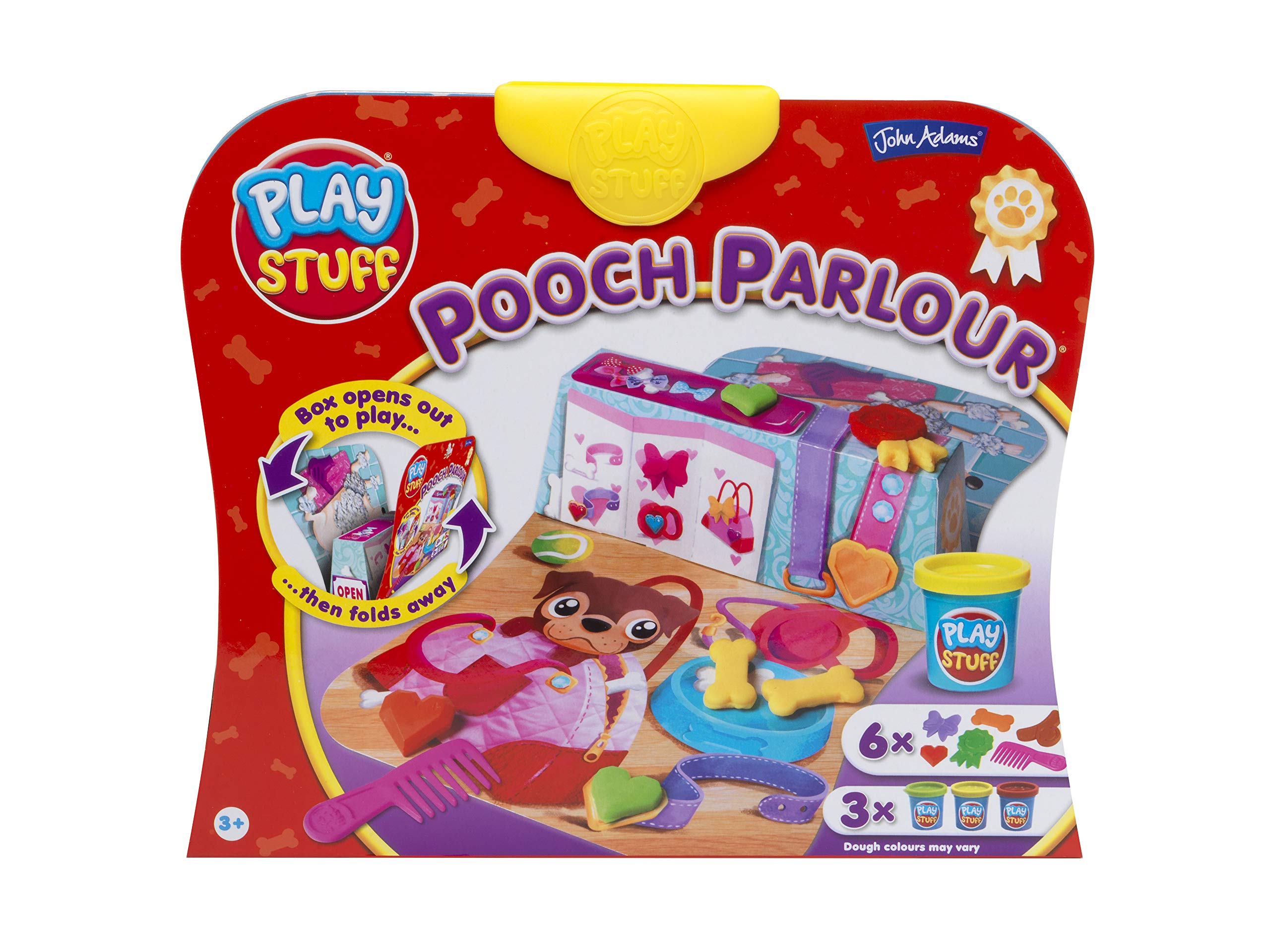 John Adams 577 10755 EA Playstuff Dough 'Pooch Parlour' (3 pots), Multi