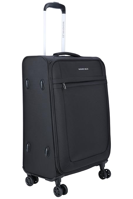 Nasher Miles Equator Soft-Sided Ultra-Light (2.1 Kgs) Cabin Polyester Luggage Bag Black 18 Inch | 45CM
