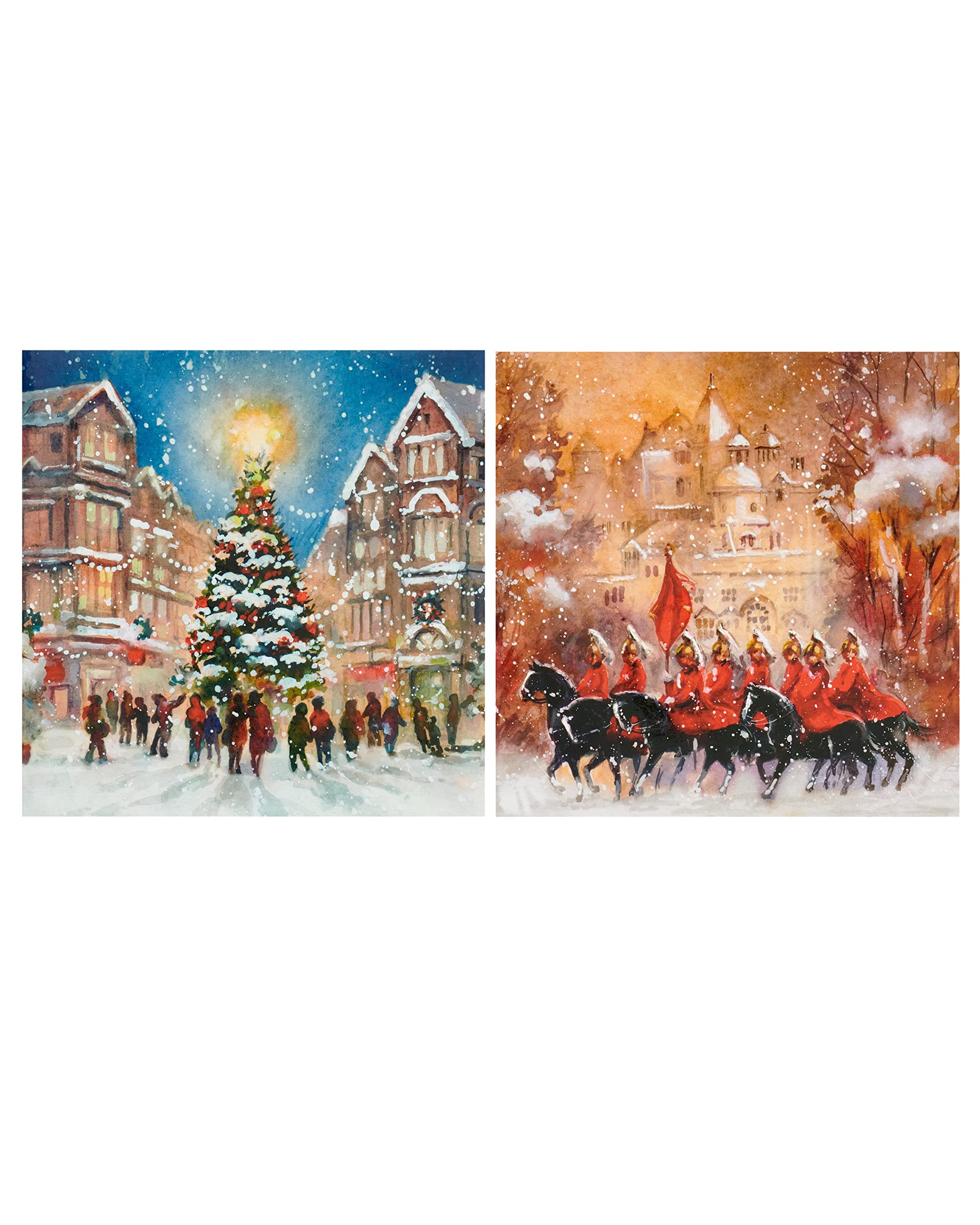 Box of 16 Changing The Guard Marie Curie Charity Christmas Cards In 2 Designs