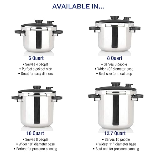 Zavor EZLock Stove Top Pressure Cooker 10 Quart Canning Ready