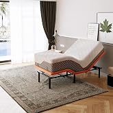 ESHINE Adjustable Bed Frame with 14" Hybrid Mattress Twin XL - Zero Gravity, Anti-Snore, OKIN Motor, Massage, Wireless Remote, USB &amp; Type-C, Under-Bed Light, 750 lbs, Gel Memory Foam, Medium Soft