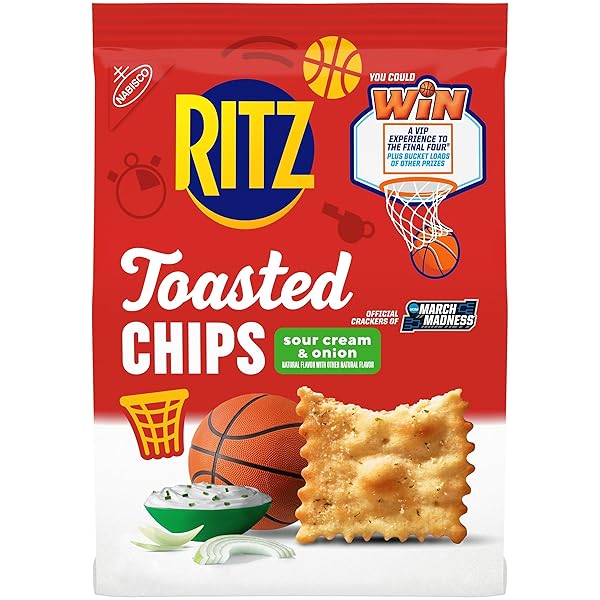 RITZ TOASTED CHIPS SOUR CREAM AND ONION CRACKERS, 8.1 OZ