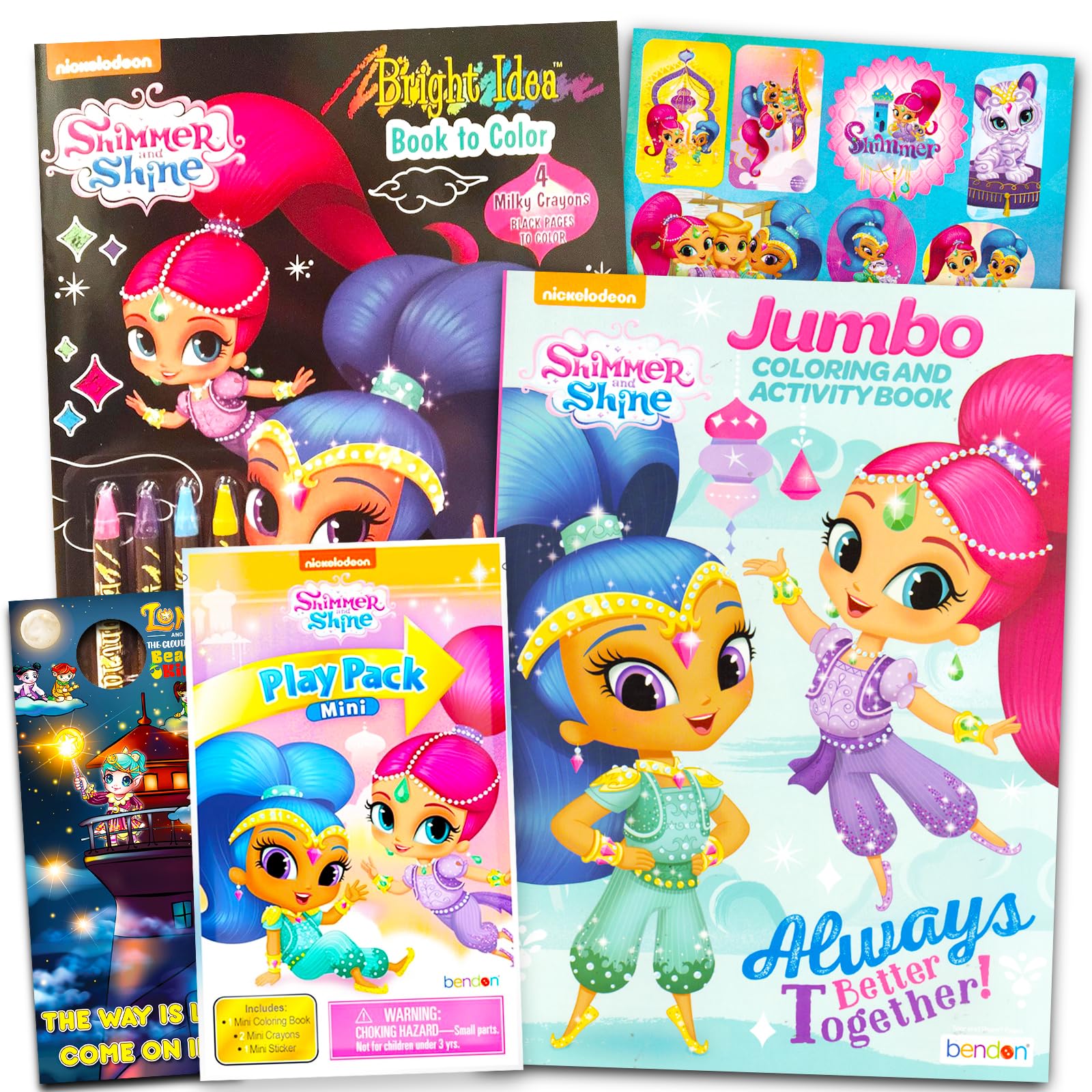 Photo 1 of Shimmer and Shine Coloring Book Super Set for Kids - Bundle with 3 Shimmer and Shine Activity Books with Stickers, Games, Puzzles, and More (Shimmer and Shine Gifts)