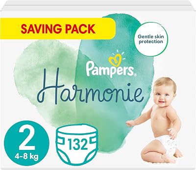 Pampers Harmonie Nappies Size 2 4-8 kg 132 Nappies Saving Pack