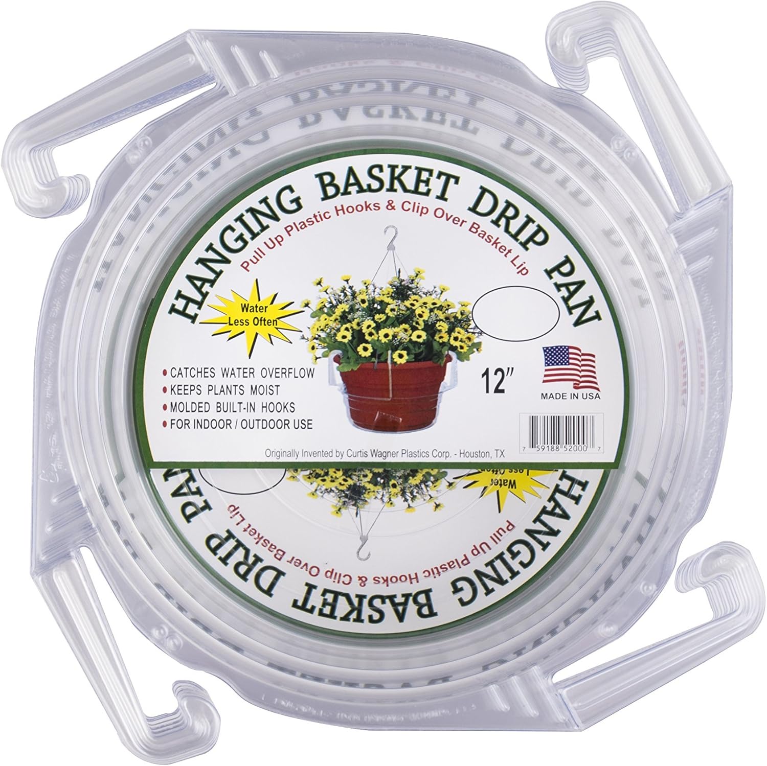 Amazon Com Curtis Wagner 12 Clear Hanging Basket Drip Pan Saucer 10 Pack Garden Outdoor