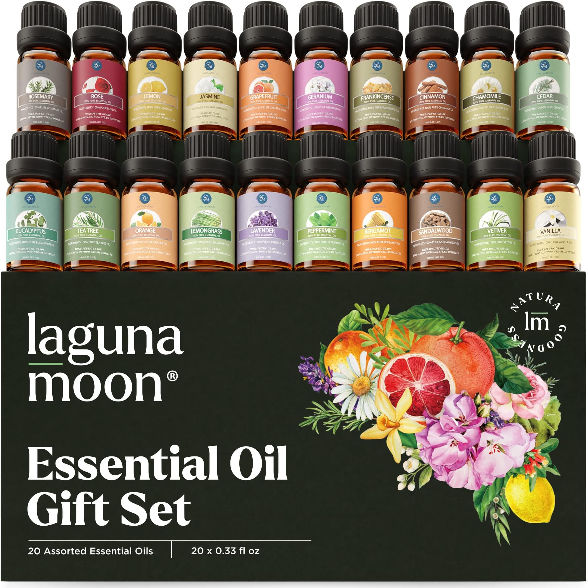 Essential Oils Set Top 20 Gift Set Oils for Diffusers, Humidifiers
