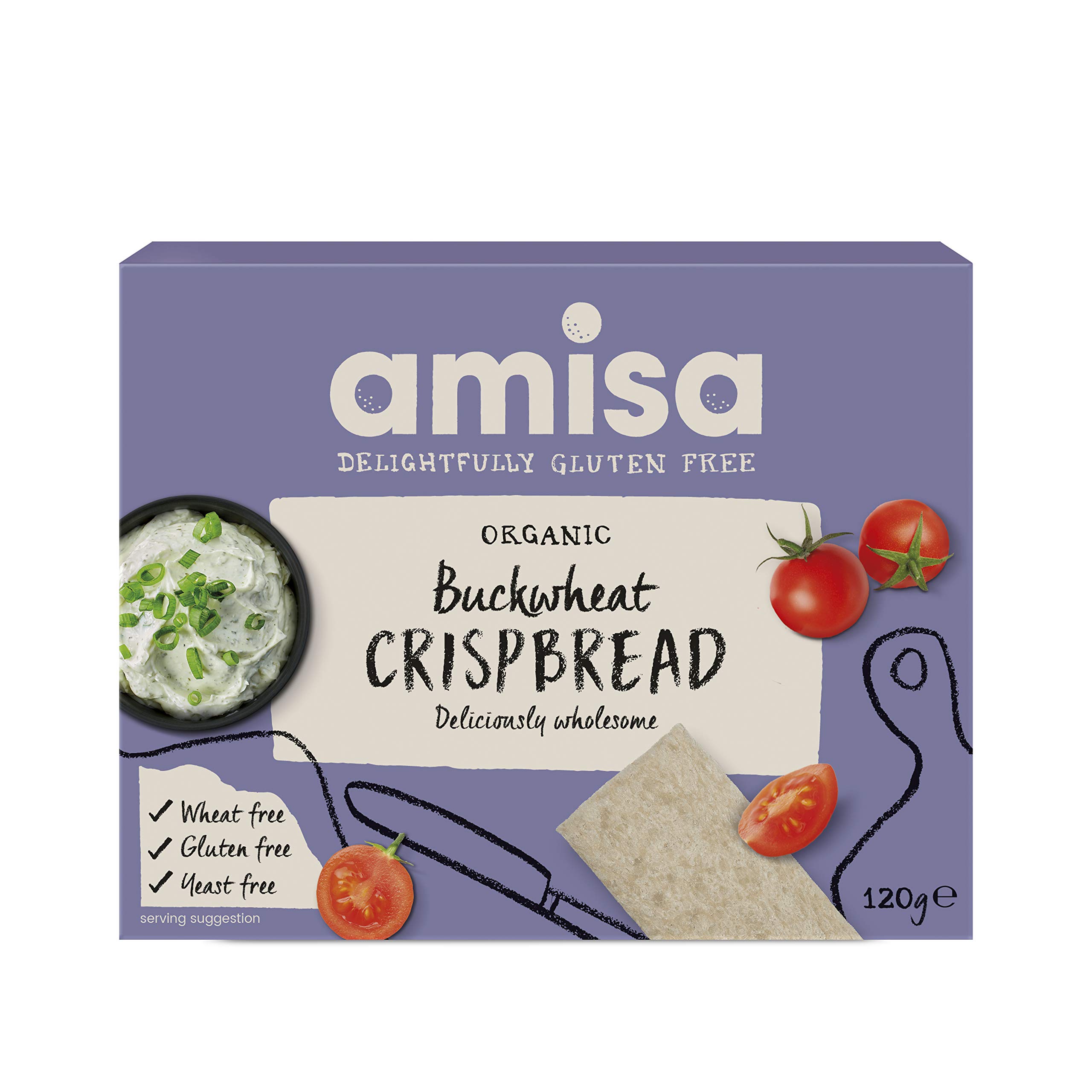 Amisa Buckwheat Crispbread Gluten Free, 120 gm