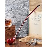 Joyoldelf Tobacco Pipe - Handcrafted 16"Length Churchwarden Smoking Pipe with 14.1"Long Stem