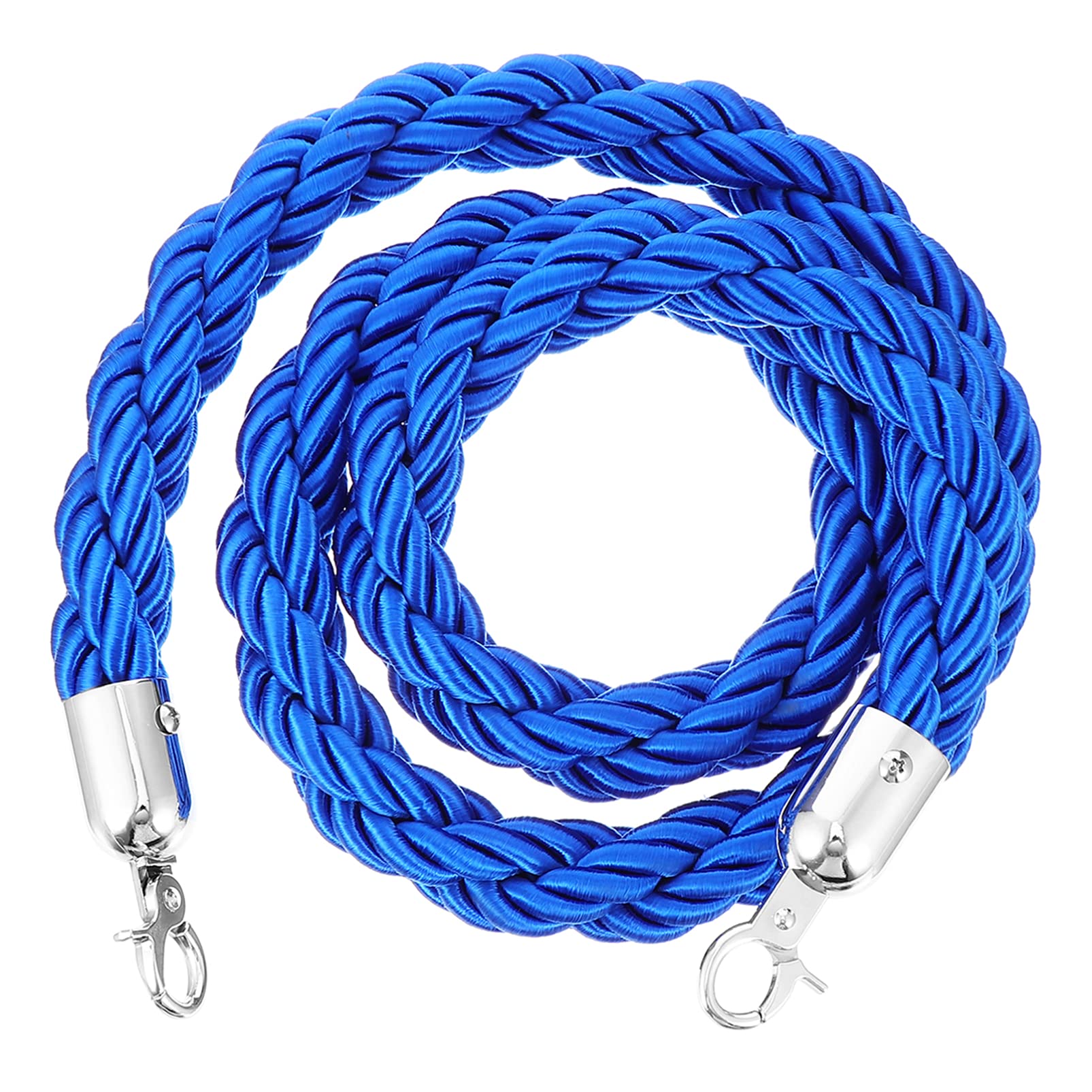 ULTECHNOVO 59.06In Twisted Crowd Control Barrier Rope with Industrial Hooks for Queue Management Sturdy Rope Divider for Hotels Airports Exhibitions and Public Venues