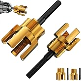 Pvc Pipe Threadder Maker Tool Set 1/2" 3/4" NPT, Pipe Thread Cutting Tool - Golden