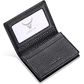 Leather Business Card Case Holder for Men & Women, Italian Calfskin