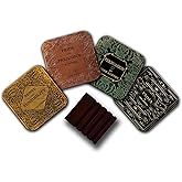 4 Coasters with Most Popular Novels by Jane Austen. Pride and Prejudice, Emma, Sense and Sensibility and Persuasion. 4 Coasters with Wooden Stand. (Book Title)