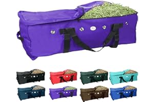 Majestic Ally 1200 D Nylon Fabric Large 44” x 20” x 16” and Extra Large 52" x 27" x21" Heavy-Duty Hay Bale Storage Bag (Purple, Large)