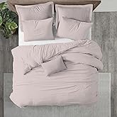 Kotton Culture 3 Pc Duvet Cover Set 100% Egyptian Cotton 1000 Thread Count Hotel Quality Soft Breathable with Zipper Closure & Corner Ties – Light Grey, King
