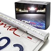 iJDMTOY 12-Inch LED Backup/Reverse/Driving Light Bar for Car Truck SUV RV | Xenon White Super Bright, Full Size Plate Frame Mount Lightbar, Universal Front Driving/Clearance Lamp, Rear Reverse/Search