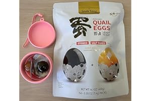 SNAK YARD SnakYard Flavored Quail Eggs - Stewed & Salt-Baked (Includes Snack Cup), 14.1oz (400g), 54 Individually Wrapped Pieces