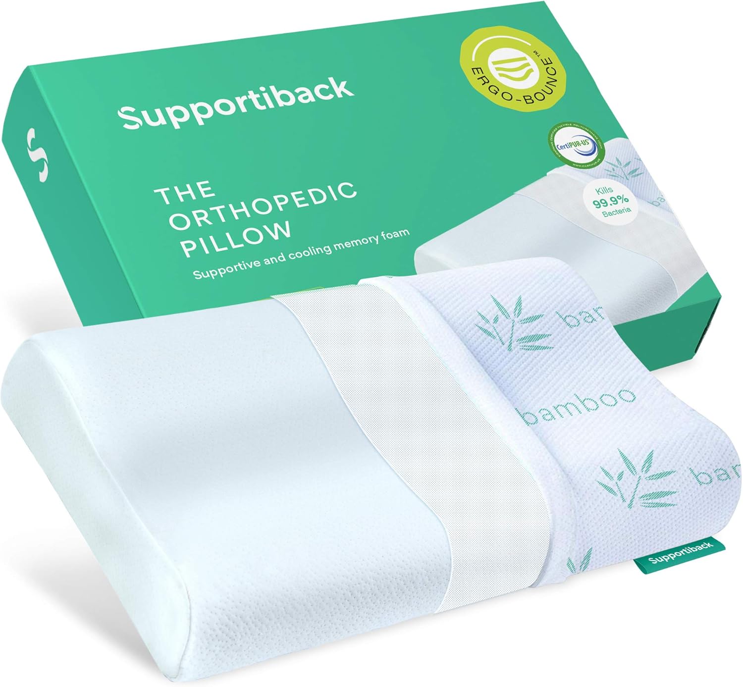 Supportiback The Winner 2020* Patented Contour Pillow with Cooling Gel