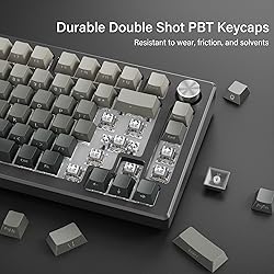 Hkfos Gradient Side Print Keycaps Grey, Double Shot