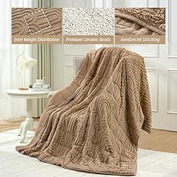 Wemore Jacquard Fleece Weighted Blanket Queen Size