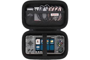 Supmay Hard Carrying Case for RG28XX Retro Handheld Game Console, Retro Game Travel Storage Holder with Mesh Bag for SD Card, USB Charging Cable, User Manual, Black