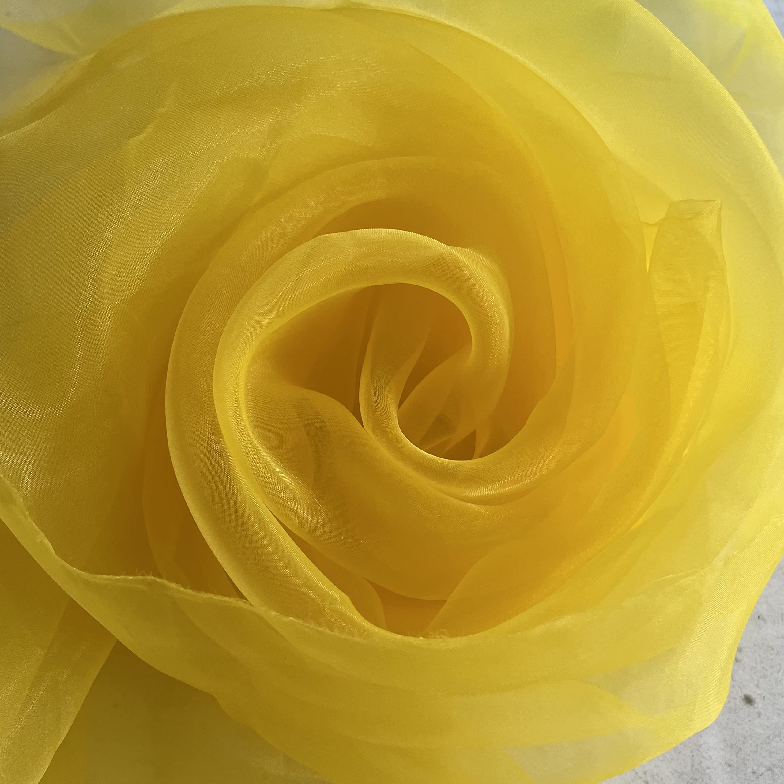 Megachest 145CM Wide Soft Organza Dress Fabric Fancy Costumes Decorations 50 Colors(Empire Yellow,5 Meters)