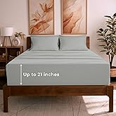 Mellanni Queen Sheet Set - 6-Piece Iconic Collection Bedding, (Including 4 Pillowcases), 21-Inch Extra Deep Pocket, Easy Care, Ultra Soft, Cooling Sheets, Brushed Microfiber - Spa Mint