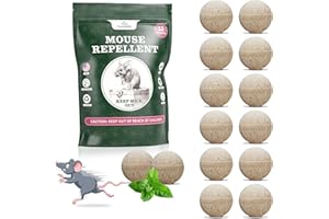 CARMELIE Mouse Repellent, Rat and Mice Repellent Outdoor/Indoor, Rat Repellent Balls, Peppermint Oil to Repel Mice and Rats, Keep Mice Away, Mice Repellent for House, Rat Deterrent, Mouse Deterrent-12Pcs