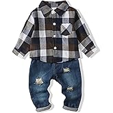 XUANHAO Baby Boy Clothes Infant Toddler Boy Outfits 12 18 24 Months 2T 3T 4T 5T Jeans Pants Clothing Set Fall Winter Clothes