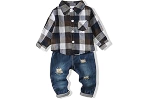 XUANHAO Baby Boy Clothes Infant Toddler Boy Outfits 12 18 24 Months 2T 3T 4T 5T Jeans Pants Clothing Set Fall Winter Clothes