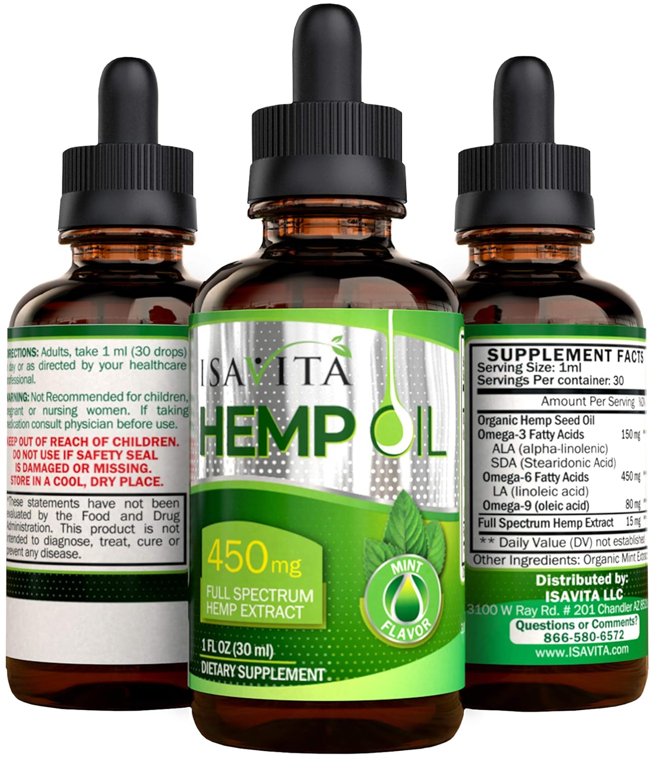 Amazon.com: Hemp Oil Pain Relief Anxiety - Best Calming Reduce Stress Improve Mood From Natural Organic 450mg Full Spectrum Extract With 600mg Omega 3 6 9 ...