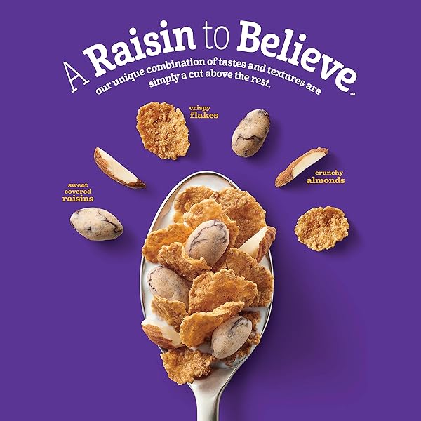 RAISIN NUT BRAN CEREAL, HIGH FIBER CEREAL, MADE WITH WHOLE GRAIN, 20.8 OZ