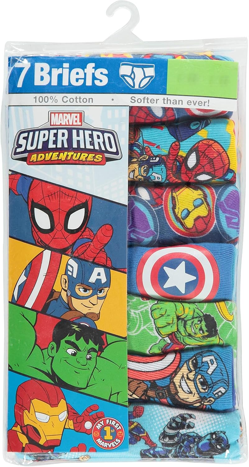 Marvel Hero Toddler Boy Briefs in 7pk: Clothing