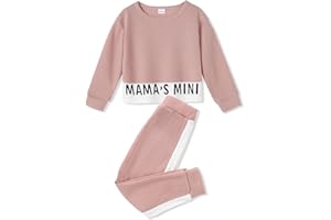 ZOEREA Toddler Baby Girls Clothes Outfits Long Sleeve Pullover Sweatshirt Tops + Pants Set Fall Winter Sweatsuits 1-6T