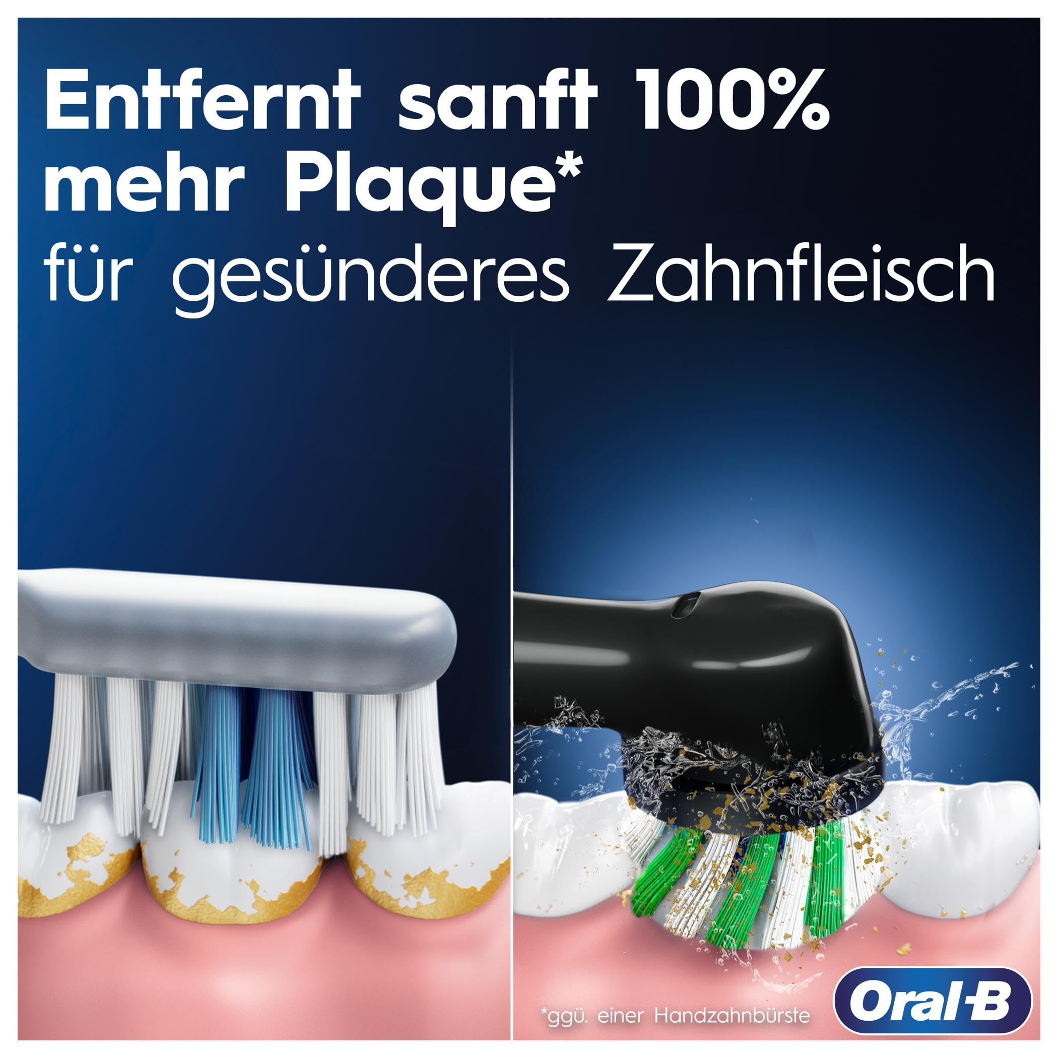 Oral-B Pro Series 3 Elektrische Zahnbürste — Electric Toothbrush, Inkl. 3 Aufsteckbürsten — 3 Putzmodi, Zahnbürste Elektrisch, Designed by Braun, Schwarz 4
