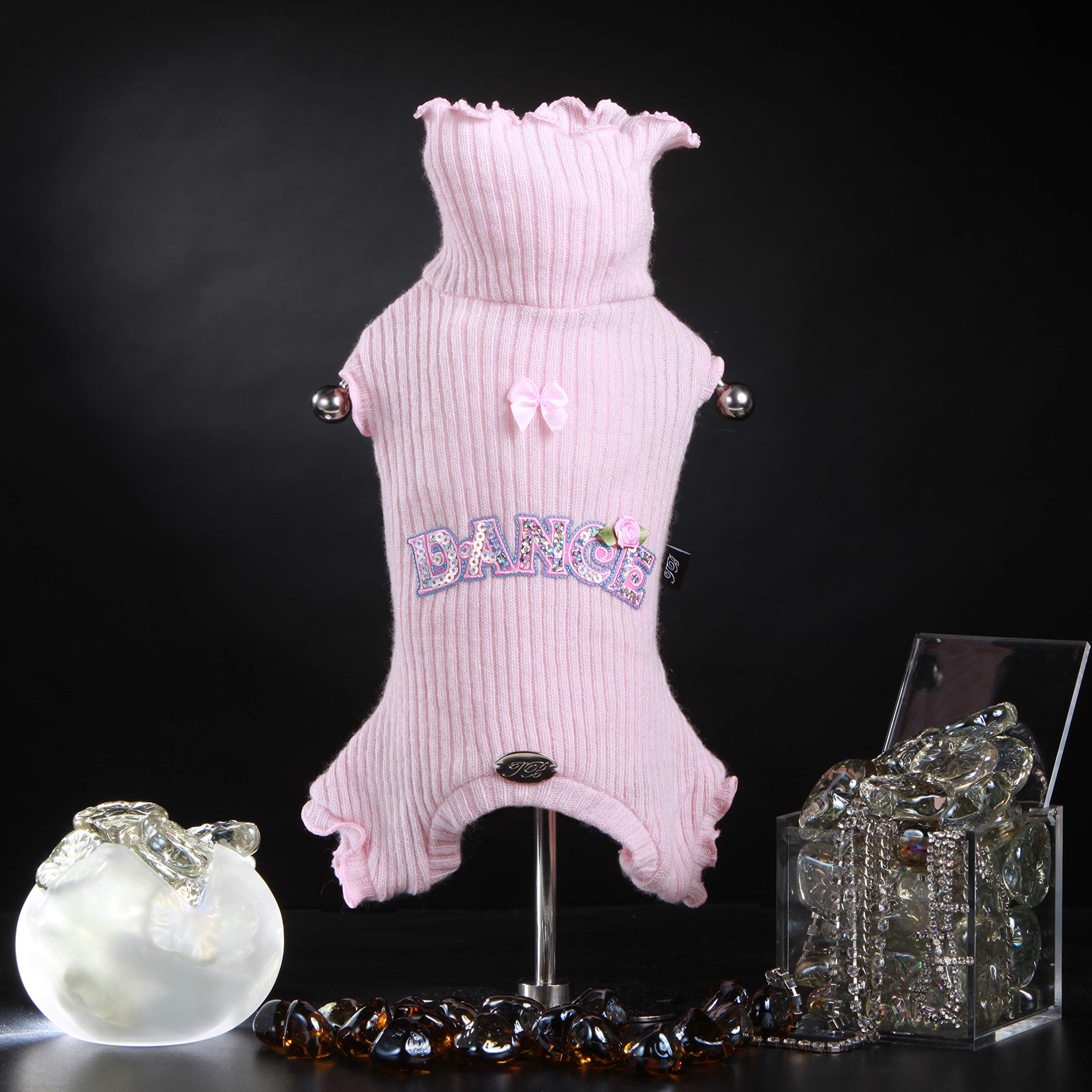 Trilly All Brilli Amelie 4 Leg Woolen Romper with Pink Thermal Application, XXS - 1 Product