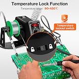 Preciva 926 Soldering Station 130W 90-480C with 5 Tips UK Plug view 2