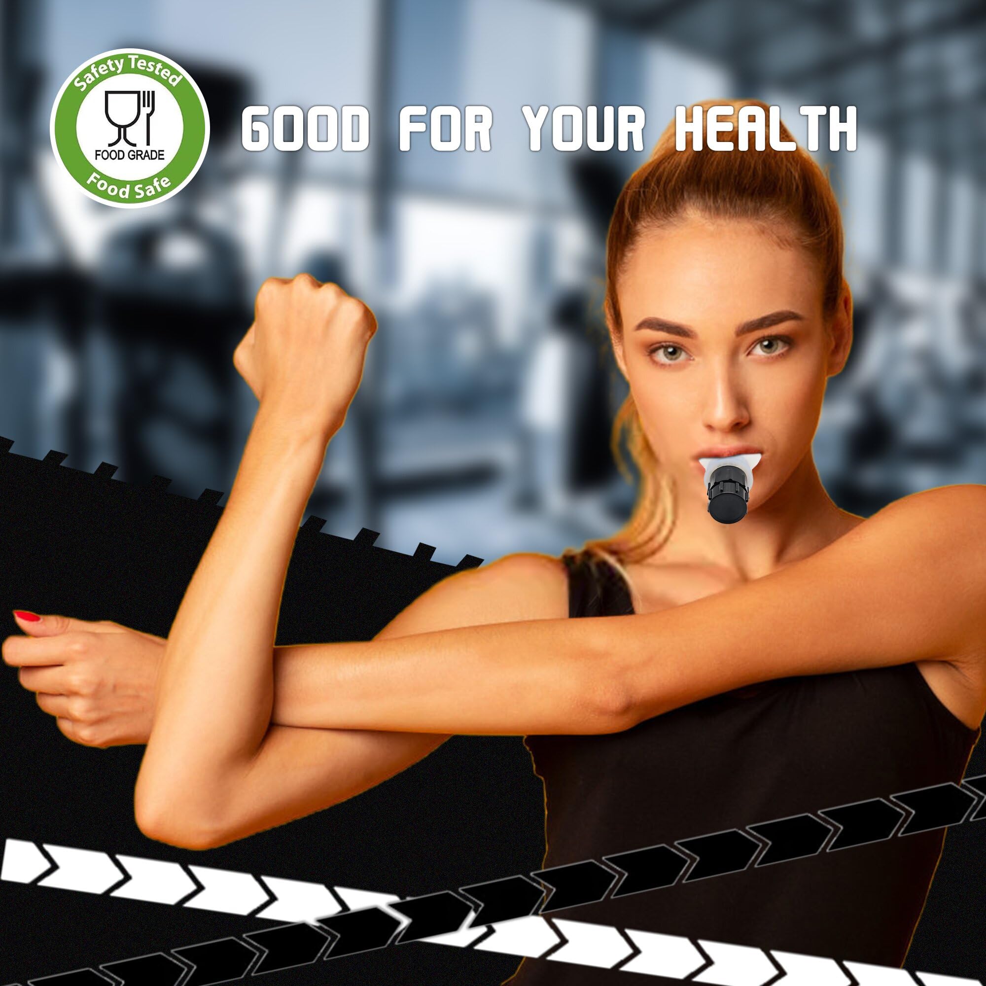 Portable Muscle Trainer, Exercise Trainer with Resistance Adjustable, Exercise Device with Variable Settings, Easy to Clean and Use, Present for Exerciser, Black/Clear