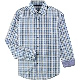 Tasso Elba Mens Plaid Button Up Shirt
