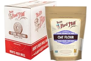 Bob's Red Mill Whole Grain Oat Flour, 20oz (Pack of 4) - Whole Grain, Vegan, Kosher