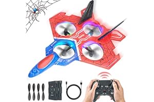 BEZGAR Drones for Kids | 2.4GHZ RC Plane, Spider Toys for Boys, Remote Control Spider, Remote Control Airplane, RC Helicopter, 360° Flip Fighter Jet Toy, Toys for ages 8-13