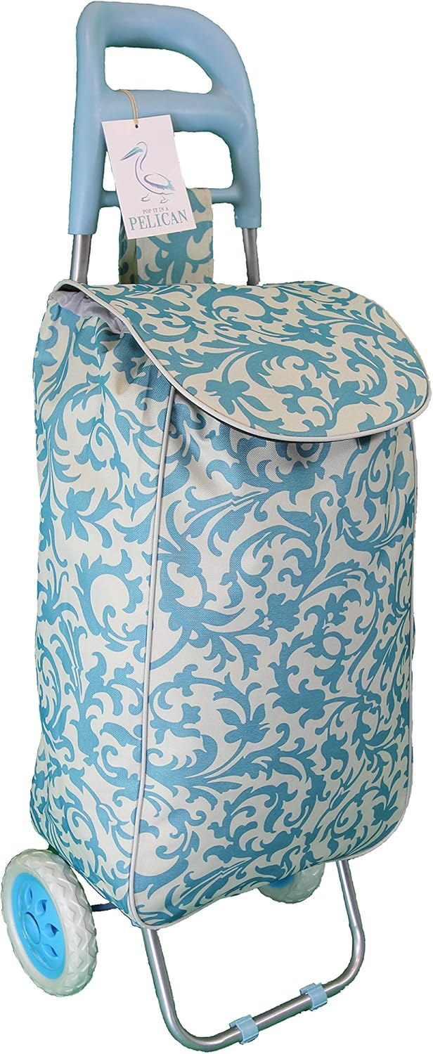 Large Shopping Trolley. Modern and Colourful Pull Push cart