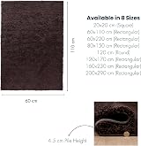 Abaseen Shaggy Rug Modern Living Room Extra Large 160x230 cm Brown view 3